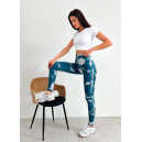 Спортивний одяг Легінси Зелено-Білі з Push-Up Ефектом