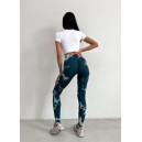 Оригінал Легінси Зелено-Білі з Push-Up Ефектом