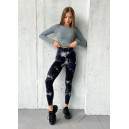 Спортивная одежда Легінси Чорно-Білі з Push-Up Ефектом