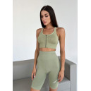 Придбати Топ Спортивний на Застібці Оливковий FKS2352366