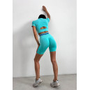Купить Спортивні Шорти Бірюзові з Push-Up Ефектом FKS2352475