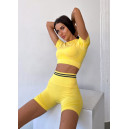 Спортивний одяг Кроп Топ Спортивний Жовтий