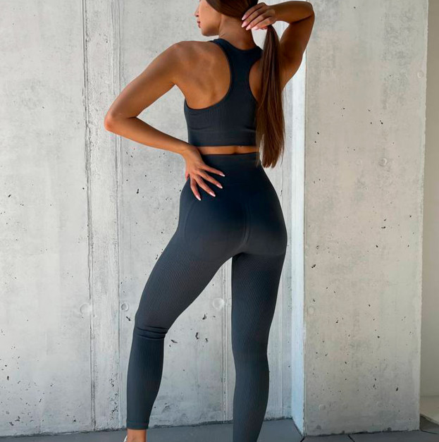 Легінси Сірі з Push-Up Ефектом