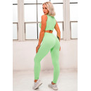 Спортивная одежда Легінси Салатові в Рубчик з Push-Up Ефектом