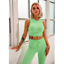 Купить Легінси Салатові в Рубчик з Push-Up Ефектом FKS2352490