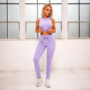 Оригінал Легінси Лавандові в Рубчик з Push-Up Ефектом