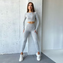 Комплект Легінси з Push-Up Ефектом + Рашгард Сірий