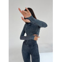 Придбати Комплект Легінси з Push-Up Ефектом + Рашгард Темно Сірий FKS2352510