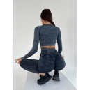 Оригінал Комплект Легінси з Push-Up Ефектом + Рашгард Темно Сірий