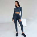 Комплект Легінси з Push-Up Ефектом + Рашгард Темно Сірий