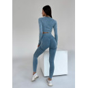 Придбати Комплект Легінси з Push-Up Ефектом + Рашгард Синій FKS2352512