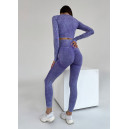 Придбати Комплект Легінси з Push-Up Ефектом + Рашгард Фіолетовий FKS2352513
