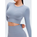 Придбати Комплект Легінси з Push-Up Ефектом + Рашгард Сірий FKS2352517