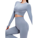 Комплект Легінси з Push-Up Ефектом + Рашгард Сірий 2352517