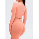 Придбати Комплект Легінси з Push-Up Ефектом + Рашгард Персиковий FKS2352518