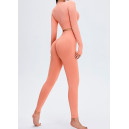Оригінал Комплект Легінси з Push-Up Ефектом + Рашгард Персиковий