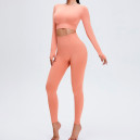 Комплект Легінси з Push-Up Ефектом + Рашгард Персиковий
