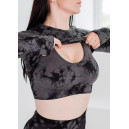 Спортивний одяг Топ Спортивний Сіро Чорний