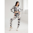 Спортивний одяг Легінси Чорно Білі з Push-Up Ефектом