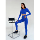 Спортивний одяг Комплект Легінси з Push-Up Ефектом + Рашгард Синій