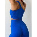 Спортивний одяг Топ Спортивний Синій в Рубчик