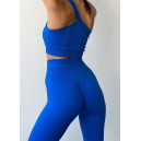 Придбати Легінси Сині в Рубчик з Push-Up Ефектом FKS2352584