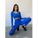 Оригінал Легінси Сині в Рубчик з Push-Up Ефектом