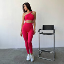 Легінси Червоні в Рубчик з Push-Up Ефектом 2352590