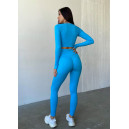 Оригинал Рашгард Голубий в Рубчик