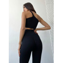 Придбати Легінси Чорні в Рубчик з Push-Up Ефектом FKS2352602