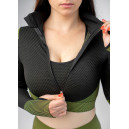 Кофти Рашгард на Блискавці Чорно Зелений з Візерунком