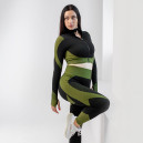 Рашгард на Блискавці Чорно Зелений з Візерунком 2352617