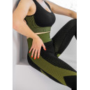 Спортивний одяг Легінси Чорно Зелені з Візерунком