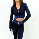 Рашгард на Блискавці Чорно Синій з Візерунком