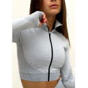 Кофти Рашгард на Блискавці Білий з Візерунком