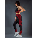 Спортивний одяг Топ Спортивний Чорно Бордовий з Візерунком