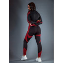 Кофти Рашгард на Блискавці Чорно Бордовий з Візерунком