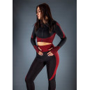 Придбати Рашгард на Блискавці Чорно Бордовий з Візерунком FKS2352629