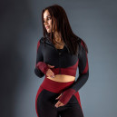 Оригінал Рашгард на Блискавці Чорно Бордовий з Візерунком