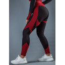 Спортивний одяг Легінси Чорно Бордові з Візерунком