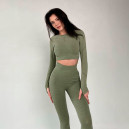Комплект Легінси з Push-Up Ефектом + Рашгард Зелений 2352644