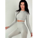 Придбати Комплект Легінси з Push-Up Ефектом + Рашгард Білий FKS2352645