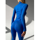 Спортивний одяг Безшовний Базовий Комплект Легінси + Водолазка Синій