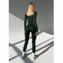 Оригінал Безшовний Базовий Комплект Легінси + Водолазка Зелений