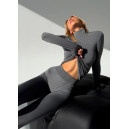 Оригінал Безшовний Базовий Комплект Легінси + Водолазка Сірий