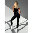 Придбати Комплект Легінси з Push-Up Ефектом + Топ в Рубчик Чорний FKS2352655
