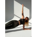 Спортивний одяг Комплект Легінси з Push-Up Ефектом + Топ в Рубчик Темно Зелений