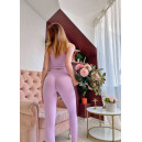 Спортивний одяг Легінси Фіолетові в Рубчик з Push-Up Ефектом