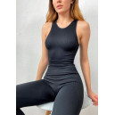 Придбати Легінси Чорні в Рубчик з Push-Up Ефектом FKS2352687