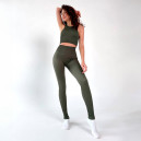 Легінси Темно Зелені в Рубчик з Push-Up Ефектом 2352694